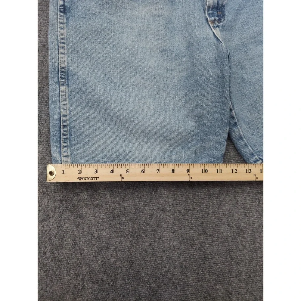 Wrangler‎ Denim Shorts Mens 36 Blue Light Wash Vtg Jorts Work Wear Jean Cotton